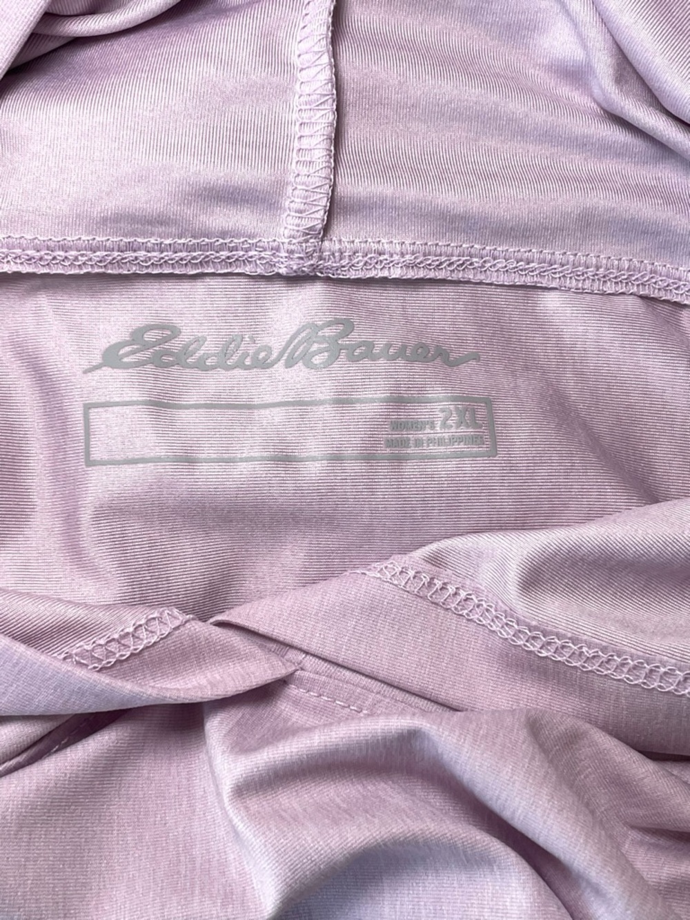 Eddie Bauer Lavender Hooded Pullover 2XL lilac lightweight - Picture 7 of 10
